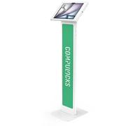 Compulocks iPad Air M2 13" (2024), Apex Enclosure Brandable Floor Stand - White