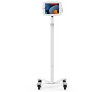 Compulocks iPad mini 8.3" Space Enclosure Medical Rolling Cart Extended White