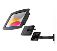 Compulocks iPad Pro 12.9" (3-6th Gen) Space Enclosure Swing Wall Mount Plus Hub Black