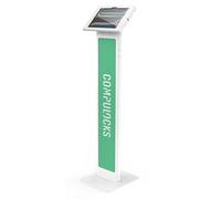 Compulocks iPad Pro M4 11" (2024), Apex Enclosure Brandable Floor Stand - White