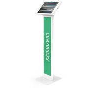 Compulocks iPad Pro M4 13" (2024), Apex Enclosure Brandable Floor Stand - White