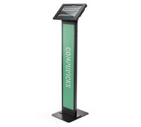 Compulocks iPad Pro M4 & M5 11", Apex Enclosure Brandable Floor Stand - Black