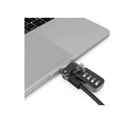 Compulocks Ledge Lock Adapter for MacBook Pro 13" M1 & M2 with Combination Cable Lock Silver
