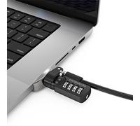 Compulocks Ledge Lock Adapter for MacBook Pro 16" M1 & M2 with Combination Cable Lock Silver