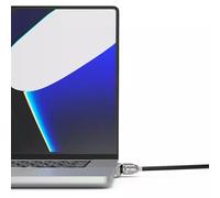 Compulocks Ledge Lock Adapter for MacBook Pro 16" M1 M2 & M3 with Keyed Cable Lock Silver