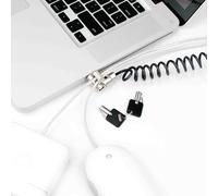 Compulocks T-bar Security Keyed Coiled Cable Lock Black