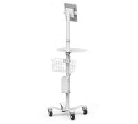 Compulocks Universal Tablet Cling Medical Rolling Kiosk White