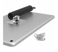 Compulocks Universal Tablet Lock With Keyed Coiled Cable Lock Black Key Galvaniz