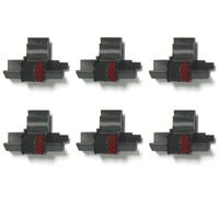 COMPUMATIC (6 Pack) Compatible/Replacement Calculator Ink Roller Black/Red IR-40T for Casio HR-100TM, Casio HR-150TM, and More