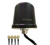 CompuPort 5G LTE 4x4 MIMO Dome Omni-Directional Antenna, 600-6000MHz Frequency Range, 4x3.37' SMA-Male Cables, Black