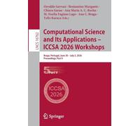 Computational Science and Its Applications - ICCSA 2026 Workshops: Braga, Portugal, June 30 - July 3, 2026, Proceedings, Part V (Lecture Notes in Computer Science, 16762)