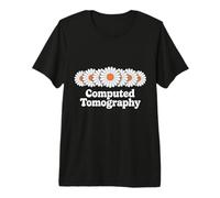 Computed Tomography CT Tech Retro Floral Medical Radiology Premium T-Shirt