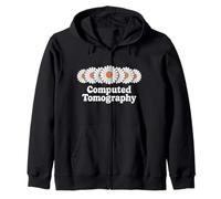 Computed Tomography CT Tech Retro Floral Medical Radiology Zip Hoodie