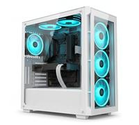 Computek Gaming PC Tower. Nvidia RTX 3050 6GB. Intel Core i7. 16GB RAM. 256GB SSD + 1TB. Win 11. Wi-Fi. RGB High Performance Gaming PC. White Case.