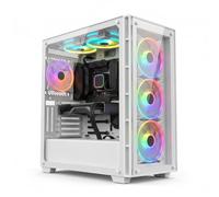 Computek Gaming PC Tower. Nvidia RTX 5060 8GB. Intel Core i7. 16GB RAM. 256GB SSD + 1TB. Win 11. Wi-Fi. RGB High Performance Gaming PC. White Case.