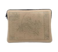 Computer and Tablet Case Linen Look - 45 Loiret Orléans French Map Department - 10 Inches Protective Laptop Sleeve Printed in France