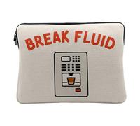Computer and Tablet Case Linen Look - Break Fluid Work Coffee Machine Break - 12-13 Inches Protective Laptop Sleeve Printed in France