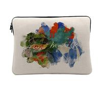 Computer and Tablet Case Linen Look - Matisse Signature Famous Painter Artist Impressionism Modernism - 12-13 Inches Protective Laptop Sleeve Printed in France