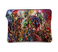 Computer and Tablet Case Linen Look - Super Heros Comics Comics Universe - 10 Inches Protective Laptop Sleeve Printed in France
