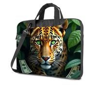 Computer Backpack For Men A Leopard With Green Eyes Surrounded By Money Laptop Bag Computer Cases For Laptops Travel Laptop Backpack(29x38cm)