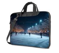 Computer Backpack For Men People Skating On An Outdoor Ice Rink Under A Starry Night Sky Laptop Bag 16 Inch Laptop Case 15.6 Laptop Case(29x40cm)