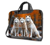 Computer Backpack For Men Three Wolves Sitting On Rocks In Autumn Laptop Bag 16 Inch Laptop Case 15.6 Laptop Case(26x36cm)