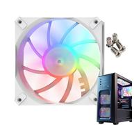 Computer Case Fans | Computer Case Cooler Fan | Shallow-Profile RGB Silent CPU Coolers for Home and Workplace Use, Airflow Optimization Tool