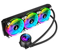 Computer Case Water Cooler - Gamer Black - Rise Mode USA - 360mm - AMD/Intel - ARGB - 5V - Motherboard