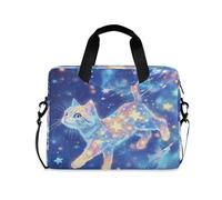 Computer Cases for Laptop Portable Crossbody Messenger with Handle and Shoulder Strap 15.6 inch Case Bag with Zipper kawaii-style American Shorthair Cat Star