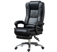 Computer Chair Office Desk Chair with Footrest Executive and Ergonomic Swivel Chair Double Thick Backrest High-back Ergonomic Adjustable Racing Chair Bearing Capacity: 330 Lbs (Color : Black)