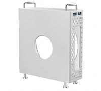 Computer Chassis for Mac Mini M4/M4 Pro 2024 Aluminum Vertical Computer Case Protective Bracket Storage Stand (silver)