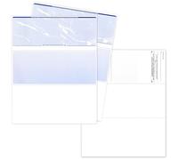 Computer Check Paper - 250 Sheets - Business Checks on Top - Security Features & Laser Printer Compatible with Quickbooks Blank Check Stock - Marble Blue