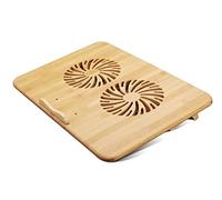 Computer Cooler Bamboo Laptop Stand Cooling Pad Cooler Desk Table With Tilting Angles For Notebooks Laptop Fan Stand Ultra-quiet
