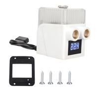 Computer Cooler Pump Ultra Quiet G1/4 Thread 12V 4pin Connector 450L/H Temperature Display Transparent CPU Water Pump for PC Gaming Rig Custom Cooling System ABS Copper (White)