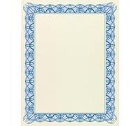 Computer Craft A4 Certificate Papers with Foil Seals, 90gsm, Blue [Pack of 30]
