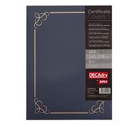 Computer Craft Certificate Covers Linen-finish Heavyweight Card Stock 290g Blue Ref CCV3000 [Pack of 5]