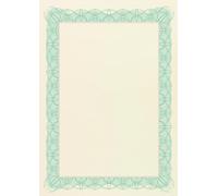Computer Craft Certificate Papers with Foil Seals 90gsm A4 Green Wave Ref CCC2020 [Pack of 30]