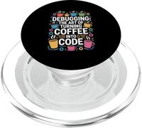 Computer Debugging: The Art of Turning Coffee into Code Nerd PopSockets PopGrip for MagSafe