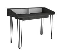 Computer Desk 1 Drawer Industrial Office Table Metal Hairpin Legs White
