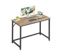 Computer Desk 100 x 50 x 75 cm, Camel Brown + Ink Black / 50D x 100W cm