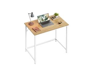 Computer Desk 100 x 50 x 75 cm, Natural Oak + Pearl White / 50 x 80 x 76 cm