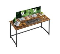Computer Desk 100 x 50 x 75 cm, Rustic Brown and Black / 60 x 140 x 76 cm