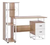 HOMCOM Computer Desk 920-016 E1 MDF, Iron Orange 550 mm x 1330 mm x 1230 mm