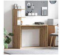 vidaXL Desk with Shelf Artisan Oak 102 x 50 x 124 cm Engineered Wood