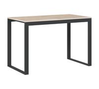 Computer Desk Black and Oak Engineered Wood Office Writing Corner vidaXL