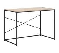 Computer Desk Black and Oak Engineered Wood Office Writing Corner vidaXL