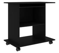 vidaXL Computer Desk Black 80x50x75 cm Engineered Wood NEW