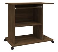 Computer Desk Brown Oak Engineered Wood Table Office vidaXL