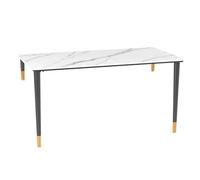 Computer Desk, Compact Work Standing Desk, Sintered Stone Top, Ideal for Home Office and Study, Space Saving Design