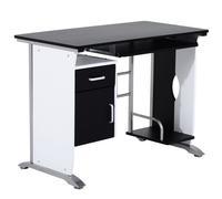 Computer Desk Drawer PC Writing Wooden Workstation Keyboard Black HOMCOM